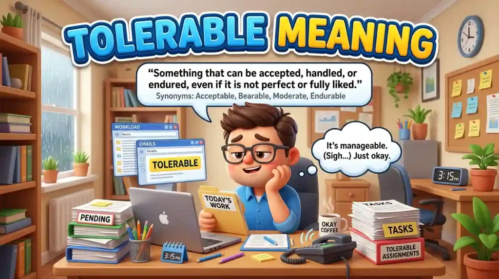Tolerable meaning