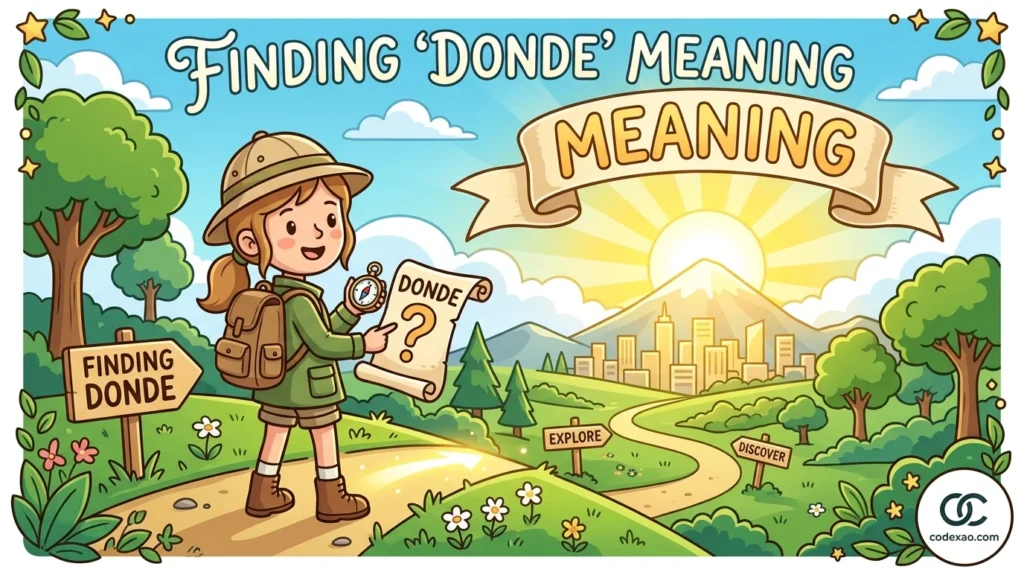 Donde meaning