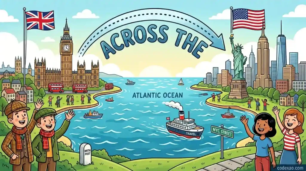 Across the pond meaning