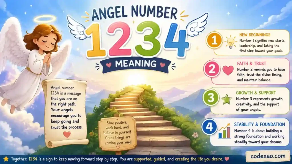 Angel number 1234 meaning