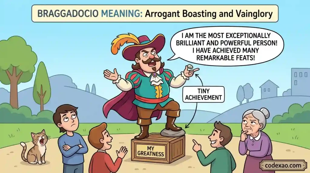 Braggadocio meaning