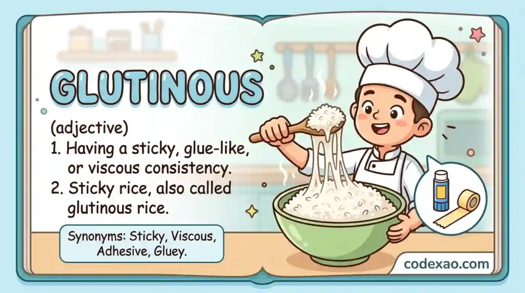 glutinous meaning