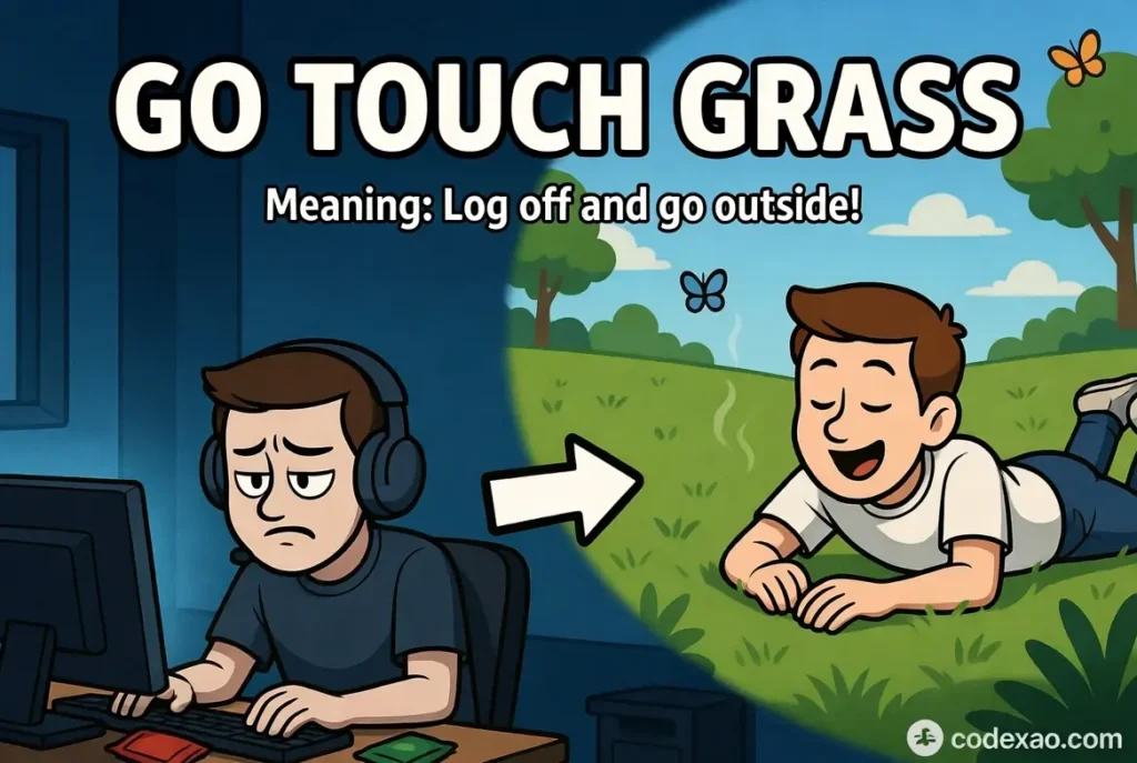 Go touch grass meaning