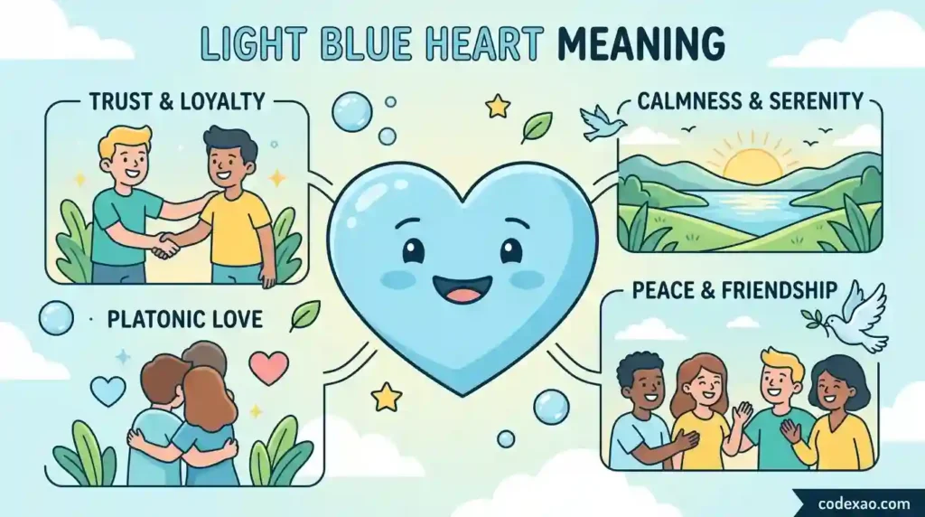light blue heart meaning
