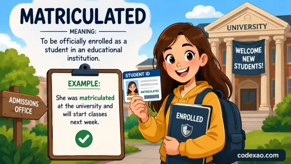 matriculated meaning