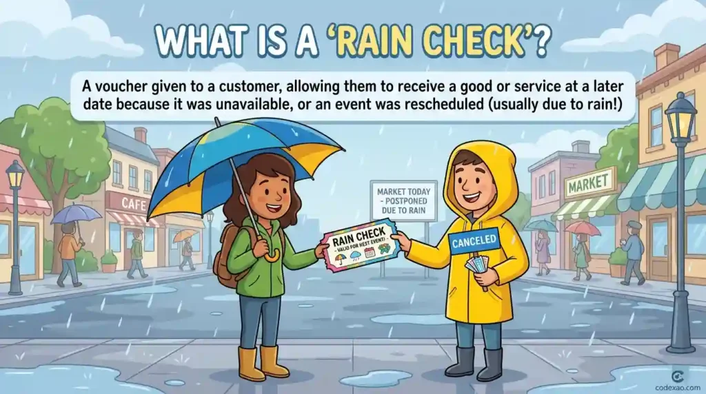 Rain Check Meaning in English