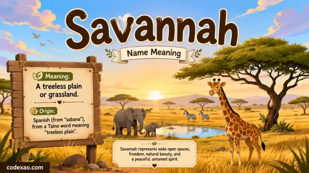 Savannah name meaning