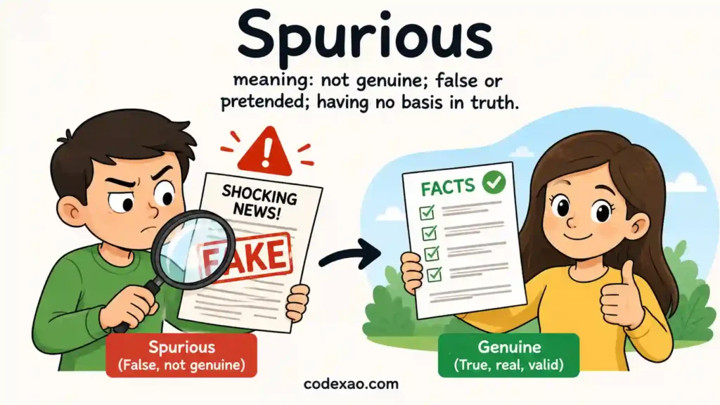 Spurious meaning