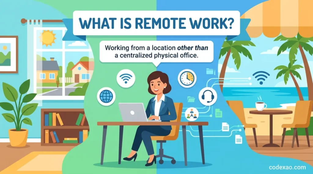 work remotely meaning