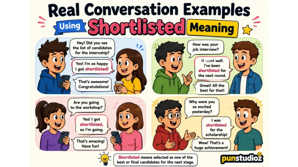 Real Conversation Examples Using Shortlisted Meaning